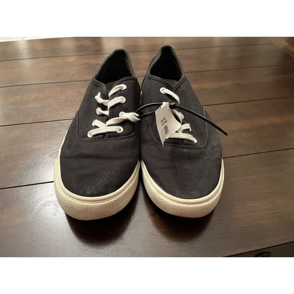 Old Navy Boys Shoes Size 8 Black Canvas - Picture 3 of 6